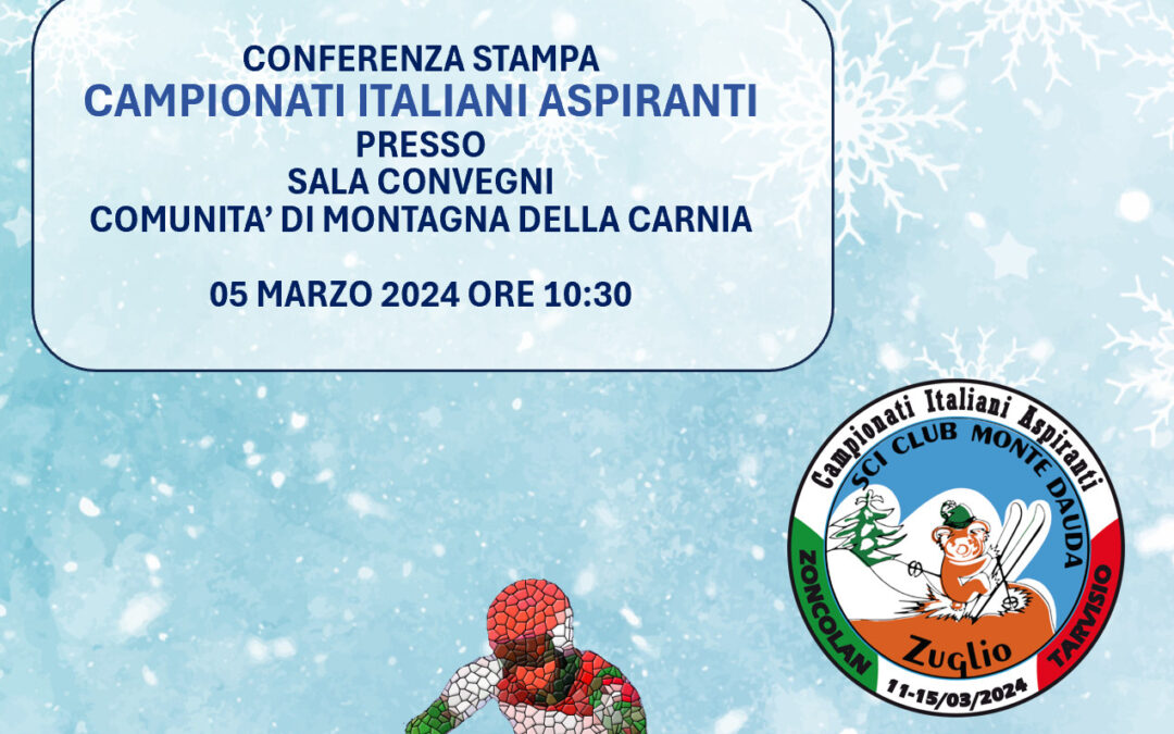 05 MARZO 2024 – CONFERENZA STAMPA CAMPIONATI ITALIANI ASPIRANTI 2024